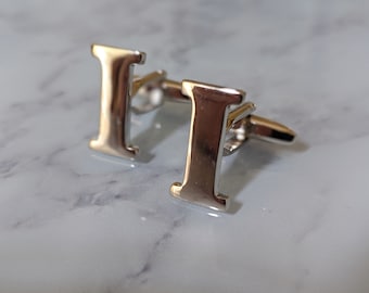 Letter I Initials Cufflinks