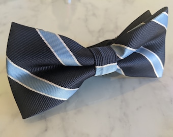 Mens Bowties. Blue Bow Tie. Sky Blue Stripes Bowtie With - Etsy