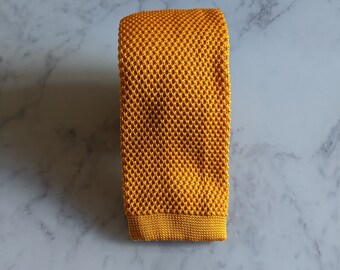 Yellow Mustard Handmade Knitted Tie
