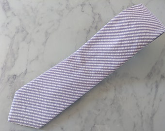 Purple Seersucker Tie