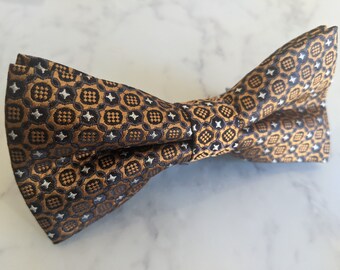 Bronze Mosaic Pattern Bow Tie