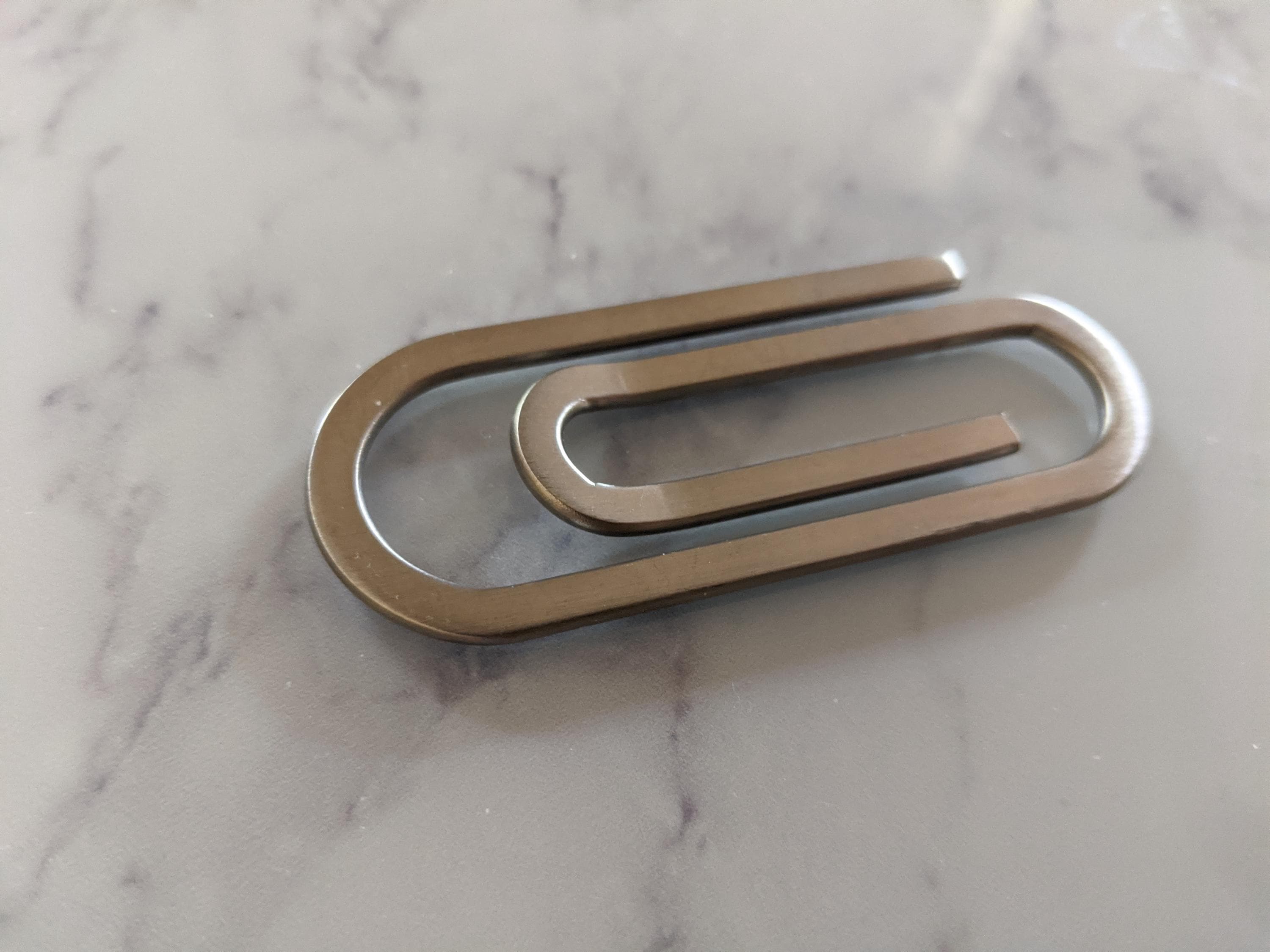 Silver Toned Paperclip Money Clip | Gift for Him | Cash Holder - Etsy