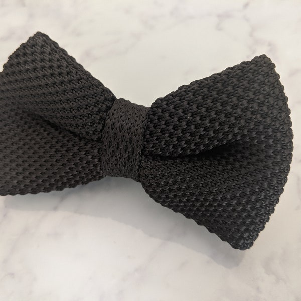 Knit Bow Tie Etsy