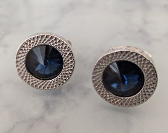 Blue Crystal Cufflinks