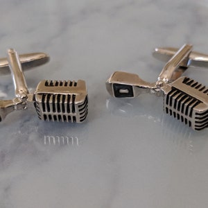 Retro Studio Microphone Cufflinks
