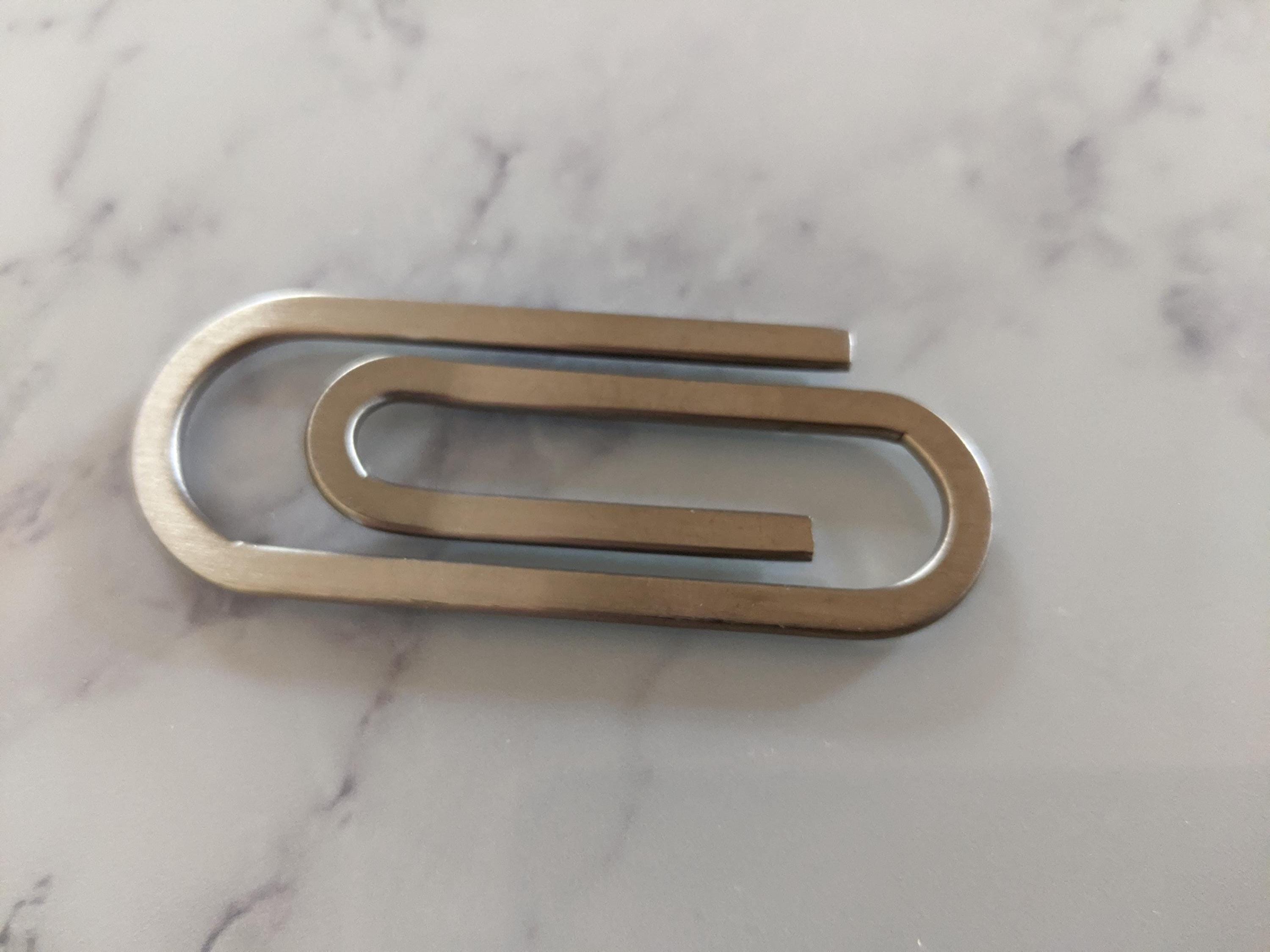Silver Toned Paperclip Money Clip | Gift for Him | Cash Holder - Etsy