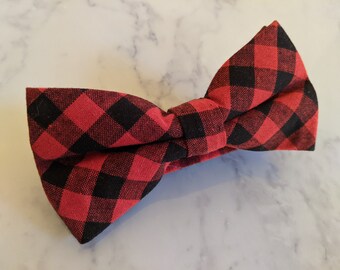Mens Self Tie Bow Ties. Black Red Dot Free Style Bowtie With - Etsy