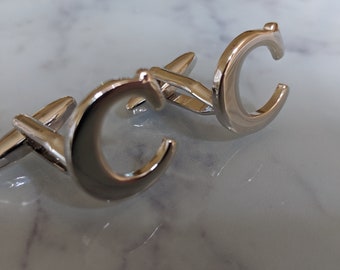 Letter C Initials Cufflinks