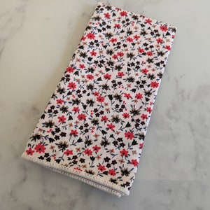 White Floral Pocket Square