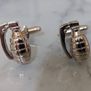 Novelty Grenade Cufflinks