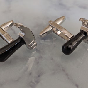 Silver/Black Hammer Cufflinks
