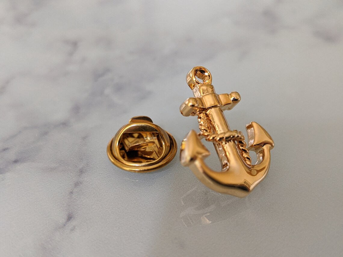 Ship's Anchor Lapel Pin Etsy