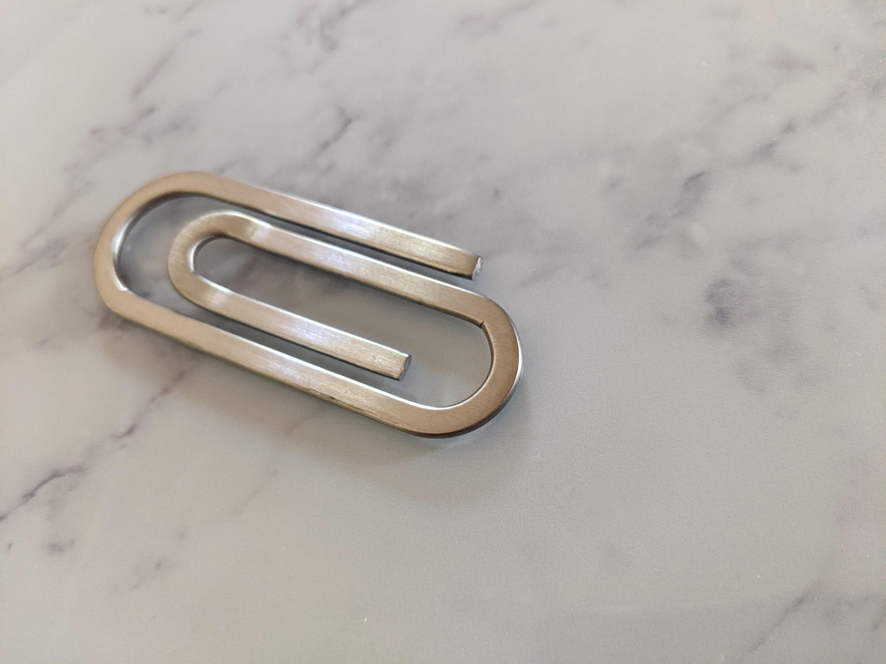 Silver Toned Paperclip Money Clip | Gift for Him | Cash Holder - Etsy