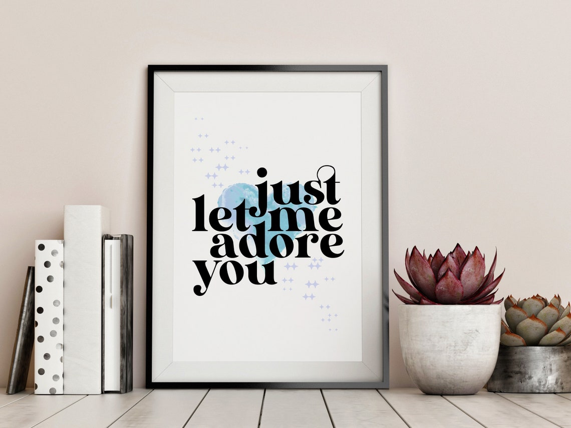 Harry Styles, Just Let Me Adore You, Lyrics Printable Poster ...