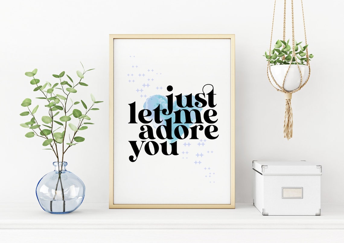 Harry Styles, Just Let Me Adore You, Lyrics Printable Poster ...