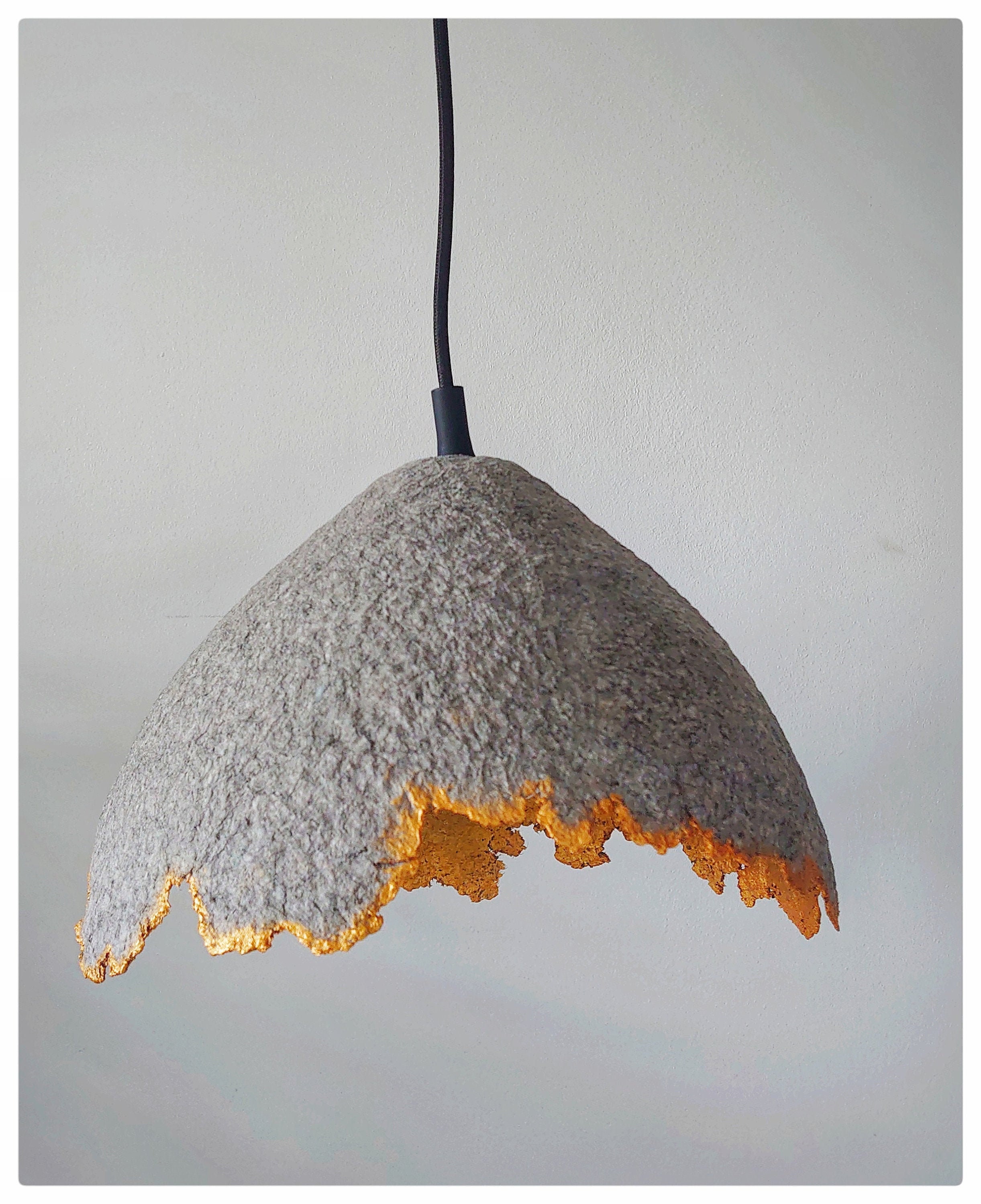 Papier Mache Lamp Pendant Lampshade Ceiling Lighting Etsy