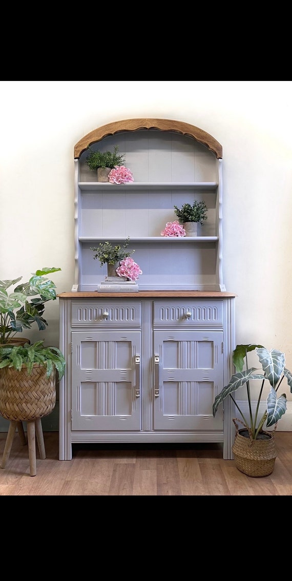 Painted Welsh Dresser Priory Dutch Curve Top Solid Oak Pine Etsy