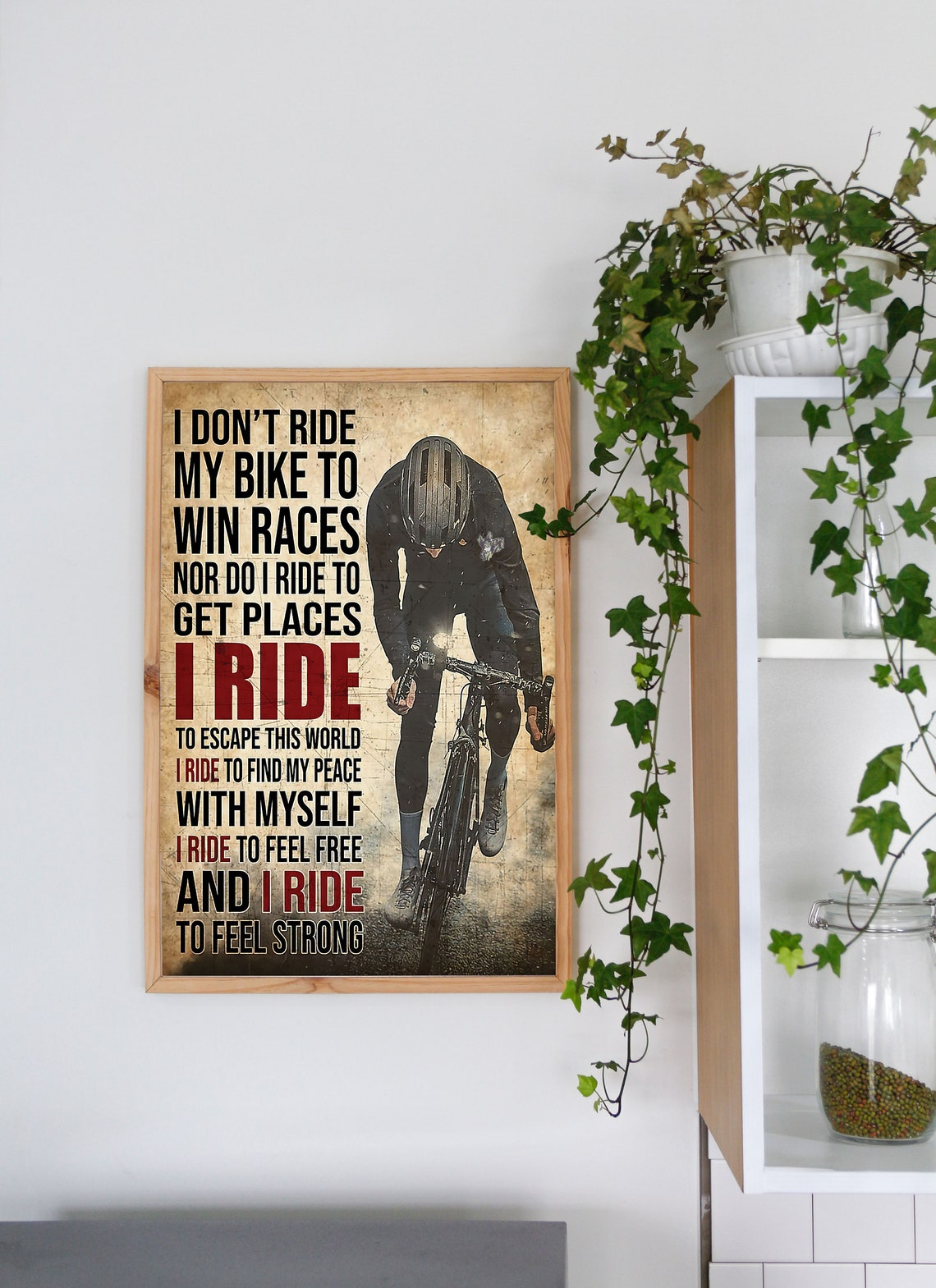 Ich fahre nicht mein Fahrrad um Rennen Poster zu gewinnen | Etsy