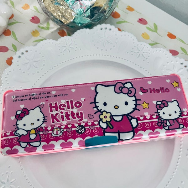 Kawaii Kitty Pink Storage Pencil Case| Ready to Ship| Cute Girls pencil case| Cartuchera