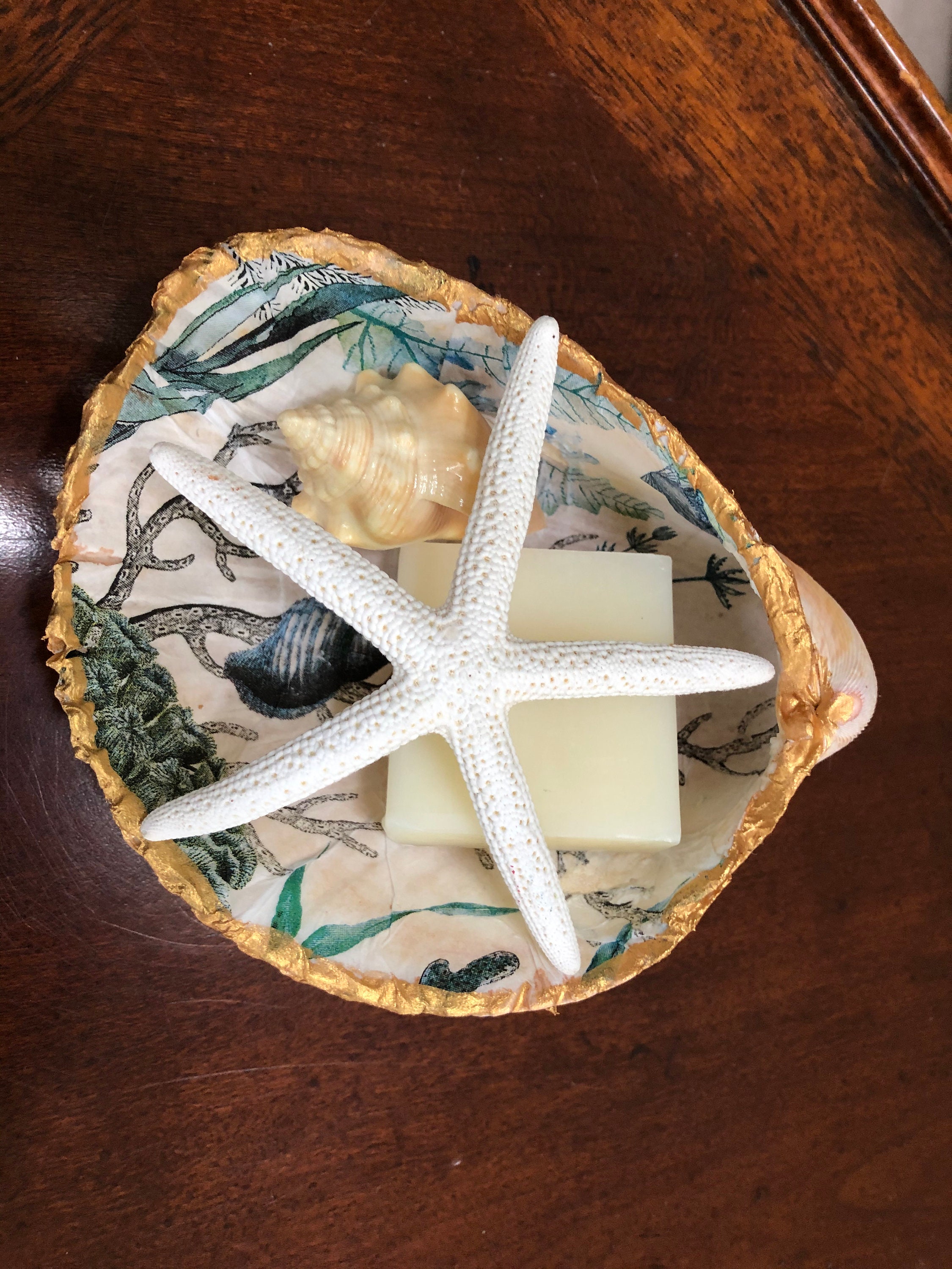 Beautiful decoupage shells Etsy