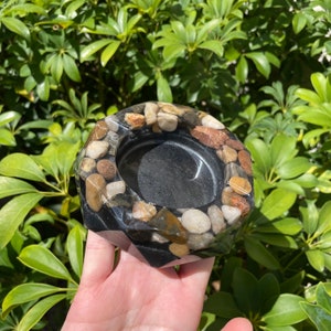 Assorted Rocks Resin Ashtray | Unique Ash Tray Gift | Cute Nature Jewelry Ring Trinket Dish | Father’s Day Gift for Him