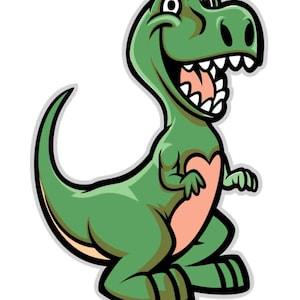 TOON T-Rex dinosaurus thema's, schattige Trex, kinderen dino, dinosaurus svg, kinderen doorzakken, Cricut bestanden, Shaper, Clipart, CNC, Png, Dxf, Eps