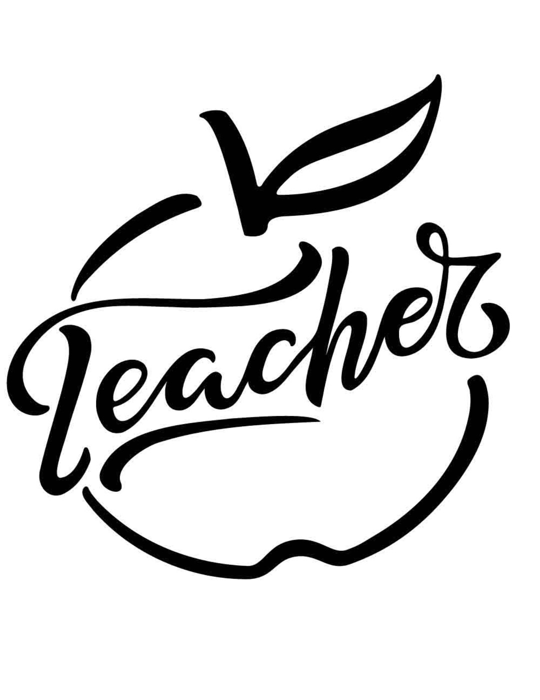 TEACHER Appreciation, Teacher Apple Svg, Script, Elementary School