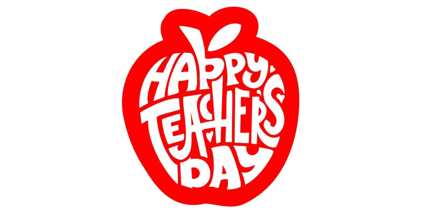 TEACHER Appreciation Happy Teachers Day Outline svg Apple Etsy