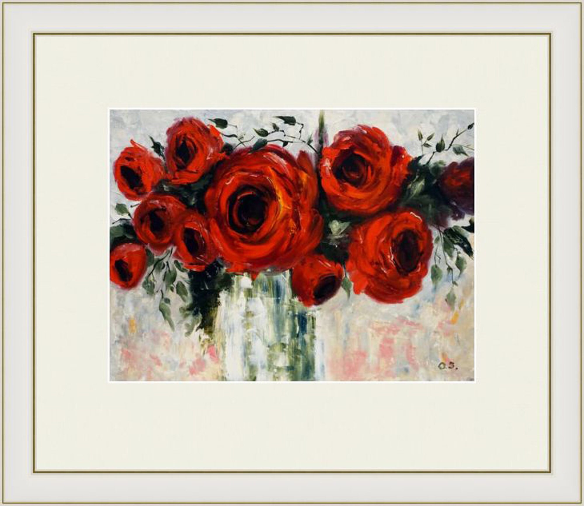 Rosa Rosen Leinwandbild - Romantische Blumen Wanddekoration Für Zuhause