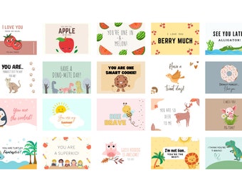 Kids Lunchbox Notes | School | Children | Kids | Lunch | Love