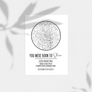 A3 Digital Download - Carte des étoiles personnalisée | | de la carte des étoiles Imprimer | Cadeau
