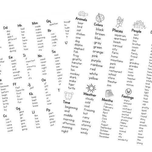 My Own Mini Word Wall Writing Spelling List Words Sight - Etsy My Own Mini Word Wall Writing Spelling List Words Sight - Etsy