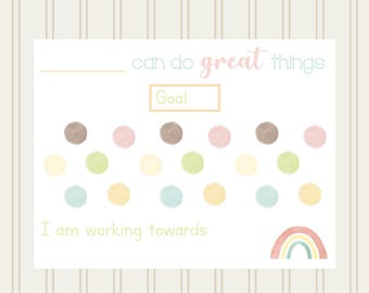 Sticker Chart - Aufgaben Chart - Ziele - Setting - Verantwortung für Kinder - Elementar