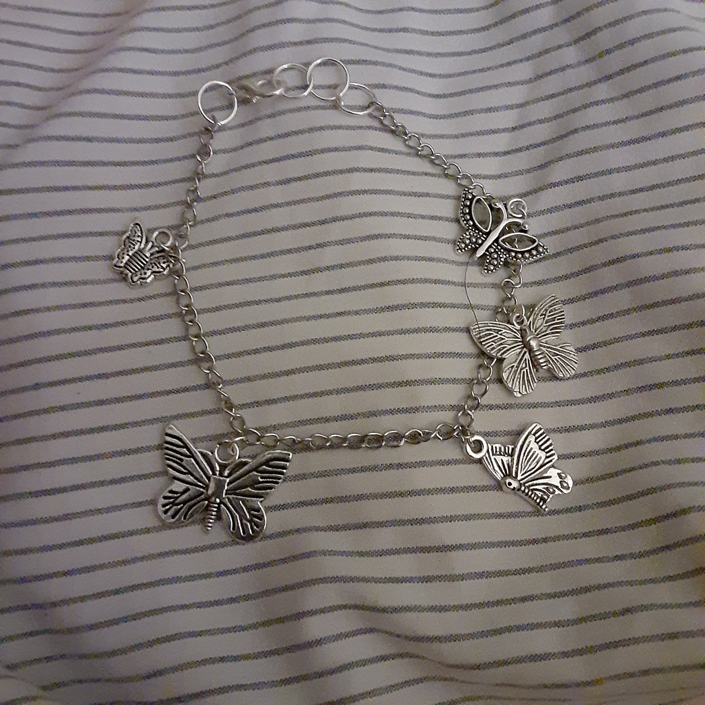 Butterfly Charm Bracelet Etsy