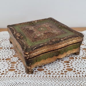 Vintage jewelry box Florence, letter box, true Florentine craftsmanship.