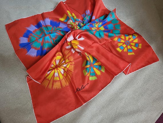 Foulard vintage di seta "Relí" - sciarpa vintage - carrè vintage