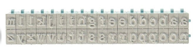 Contact USA Lower Alpha Medium 36ct Pegz Connectable Alphabet Stamp Set,  Tiffany Blue