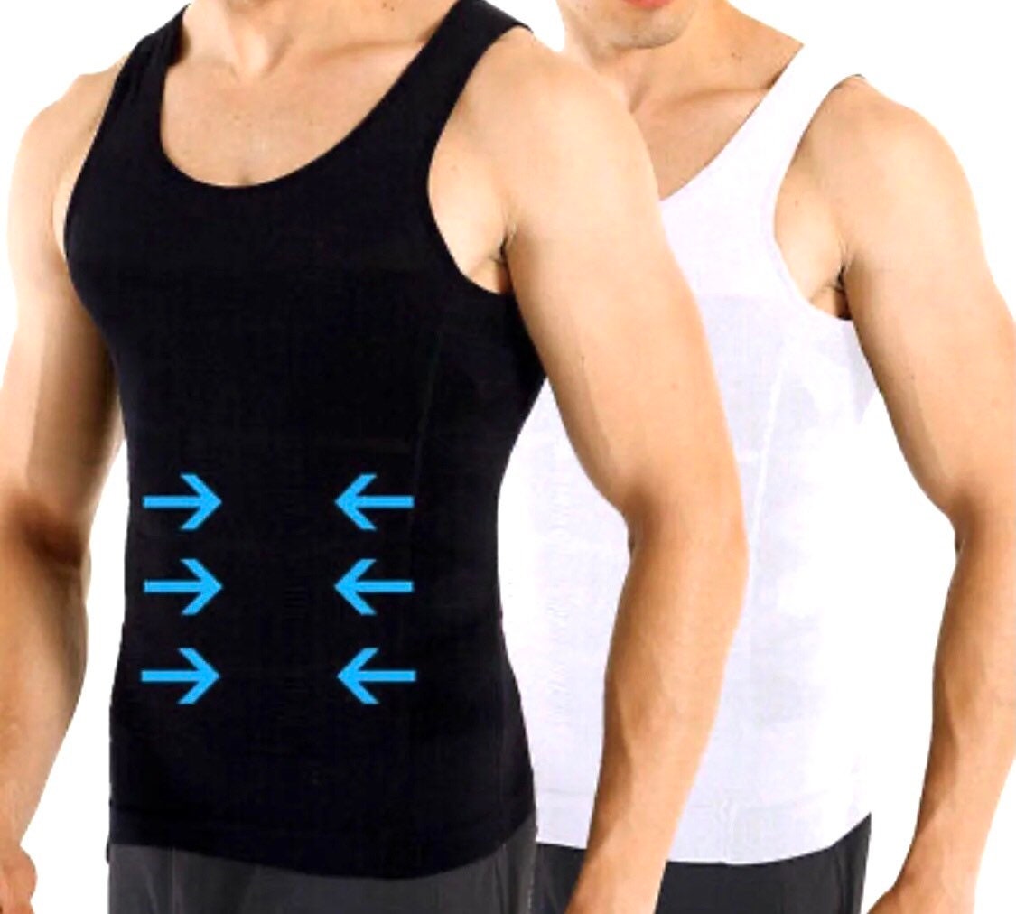 High waist slimming underwear men undershirts cotton tight Men