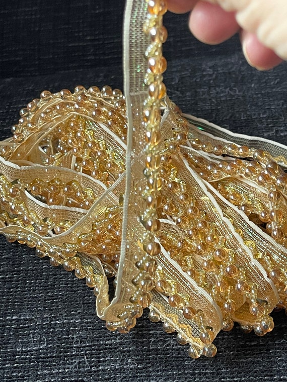 Real Golden Crystal Beats Lace Laceglass Beadsstone -  Canada