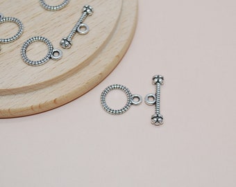 Juego de 5 cierres de palanca de plata de 12 mm para la creación de joyas.