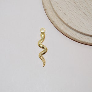 Golden stainless steel snake pendant for jewelry creation SOLD A L UNITE