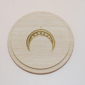 34 mm Gold Edelstahl Halbmond Anhänger, Gold Edelstahl Halbmond Charm zur Schmuckherstellung