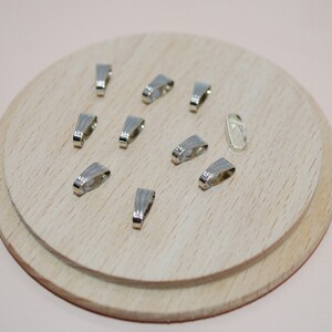 Bélière En Métal Argenté Pour Bijoux, Colliers 8mm, Perles Apprêts