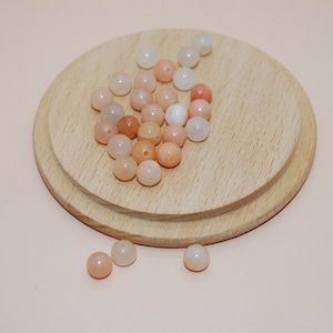 CALCITE 6mm round beads for jewelry making, genuine natural stone bead