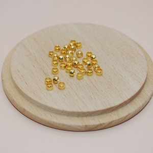Lot of 10 crimp beads 3.5mm in 24k gold plated for jewelry creation