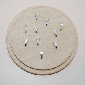 Set of 10 silver bails 9mm V1 for jewelry making