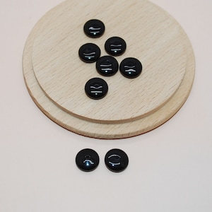 Lot of 5 black rondelle separator beads 10mm in ONYX Grade AA for jewelry creation, natural stone bead
