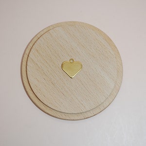 Gold used stainless steel heart pendant 16mm for jewelry creation