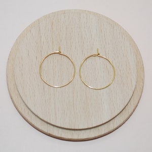 Set of 10 gold stainless steel hoop earrings 20x25mm, 20mm hoops for jewelry creation