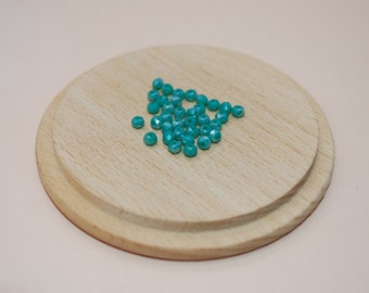 Lot von 20 facettierten smaragdgrünen Glasperlen 3,5x2mm zur Schmuckherstellung